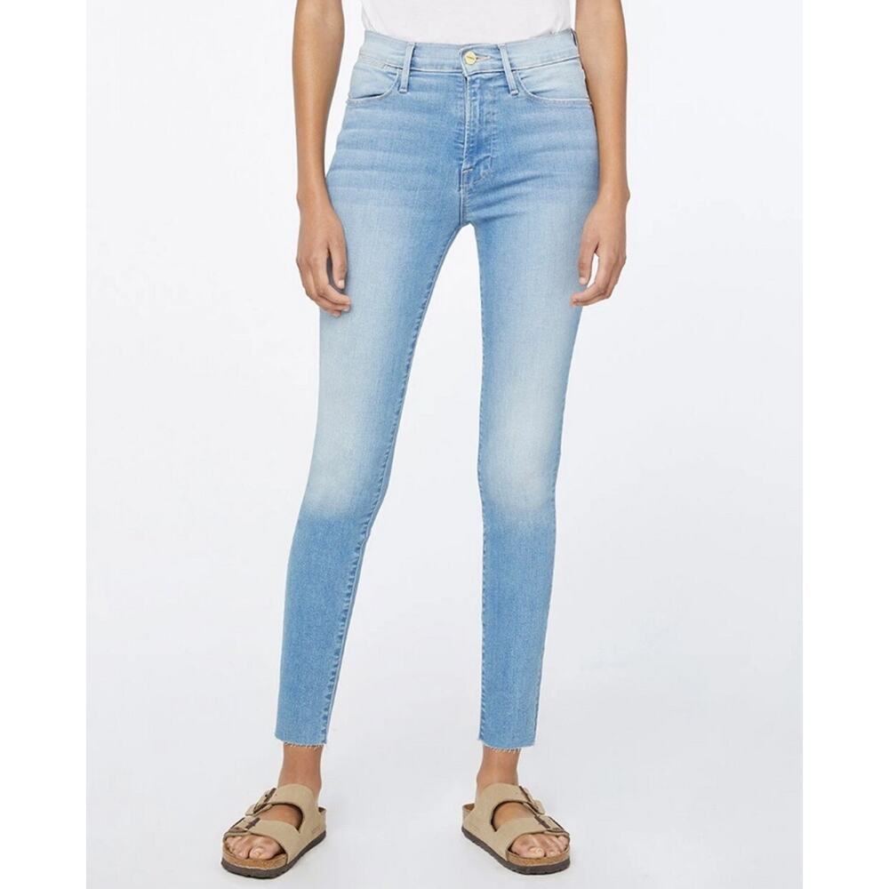 Frame Denim Jeans Women's Size 29 Le High Skinny Stretch Raw Hem Europa Wash
